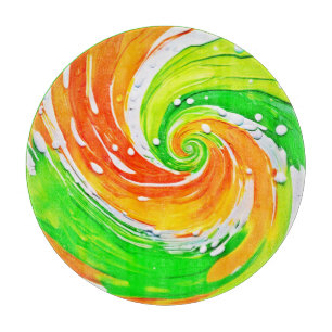 Planche À Découper Art Vortex de Couleur Tourbillonnant