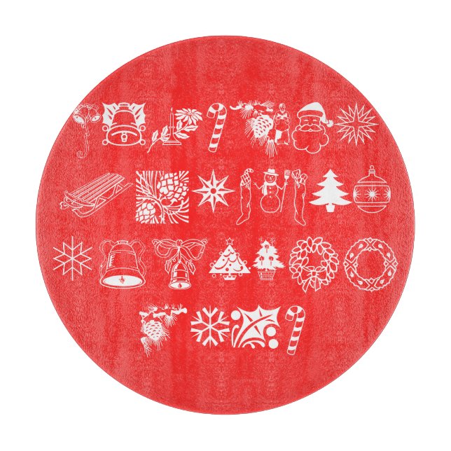 Planche À Découper Atelier de Noël Snowman Santa Claus (Devant)