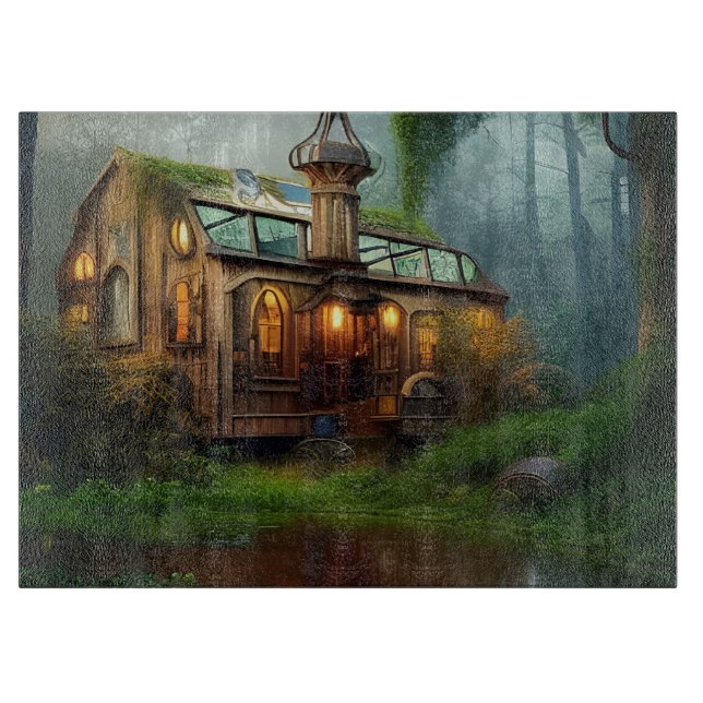 Planche À Découper Atelier sur la rivière | Steampunk (Devant)