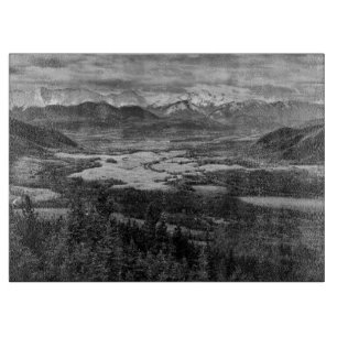 Planche À Découper Athabasca Lookout, Monochrome Scenery Photography