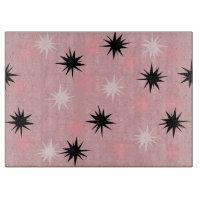 Atomic Pink Starburst Glass Cutting Board