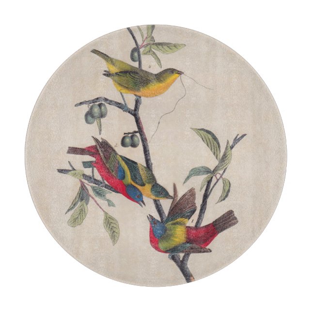 Planche À Découper Audubon Peint Bunting Bird Wildlife (Devant)