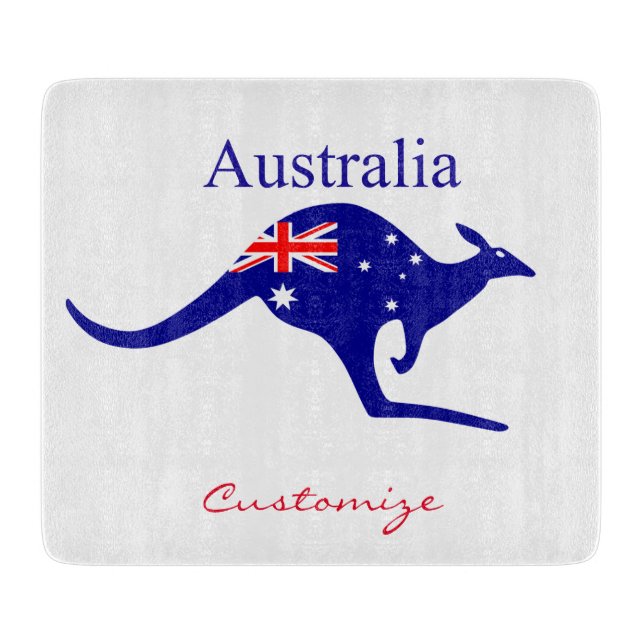 Planche À Découper Australie Drapeau Kangaroo Thunder_Cove (Devant)