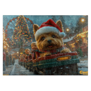 Planche À Découper Australie Terrier Dog Roller Dessous de verre Noël