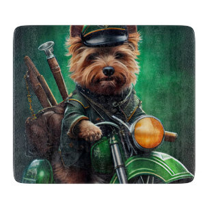 Planche À Découper Australien Terrier conduite vélo St. Patrick's Day