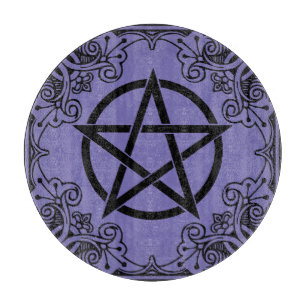 Planche À Découper Autel Pentacle Orné Violet