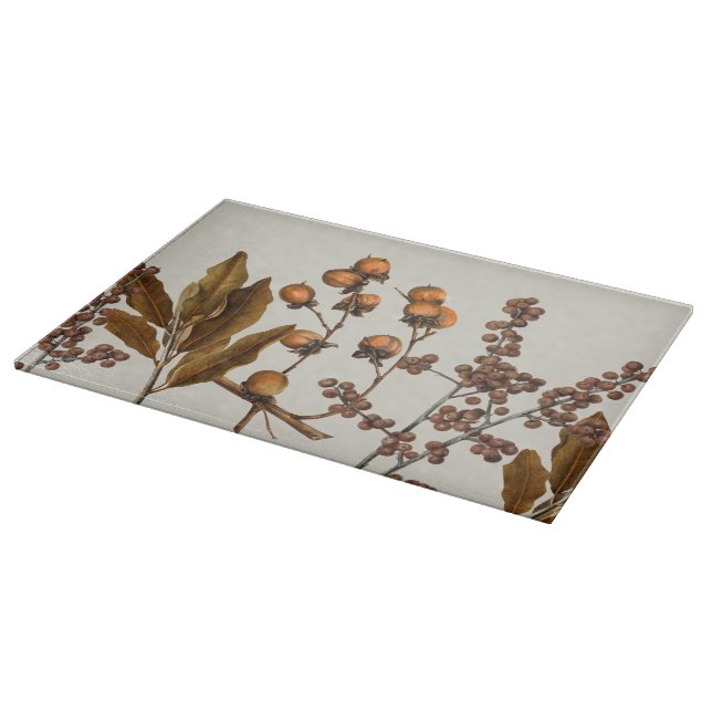 Planche À Découper Automne Automne Aquarelle Feuilles de feuillage (Coin)