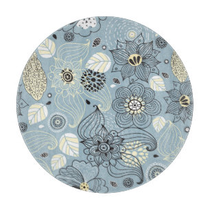 Planche À Découper Automne Floral : Design saisonnier élégant