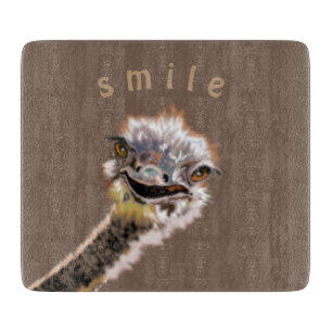 Planche À Découper Autruche heureuse