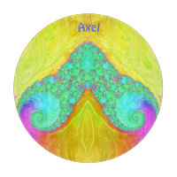 AXEL~ 3D Jaune vert rose rose rose design original