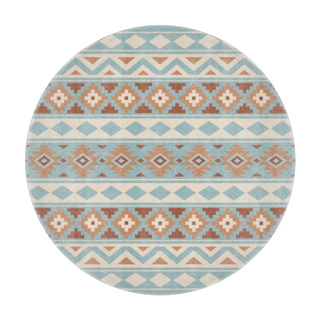 Planche À Découper Aztec Essence Ptn IIIb Blue Cream Terracottas (Devant)