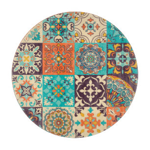 Planche À Découper Azulejos Carreaux portugais Boho Patchwork