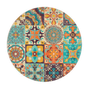 Planche À Découper Azulejos coloré Jeu de carreaux traditionnels