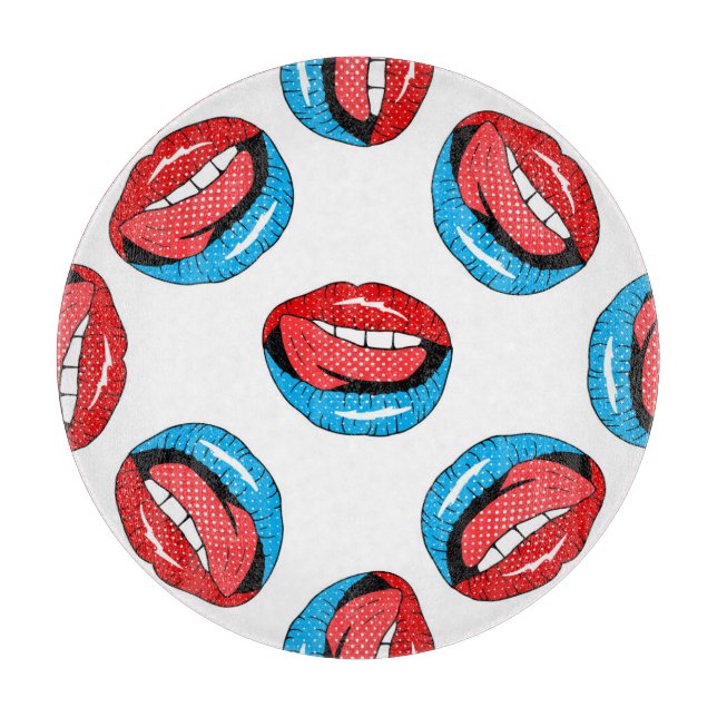 Planche À Découper Badges de patchs de dessin : Retro Pop (Devant)