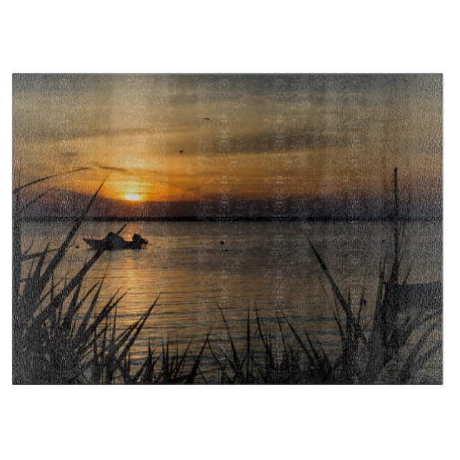 Planche À Découper Baie de coucher du soleil (Devant)