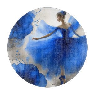 Planche À Découper Ballet élégant en bleu indigo