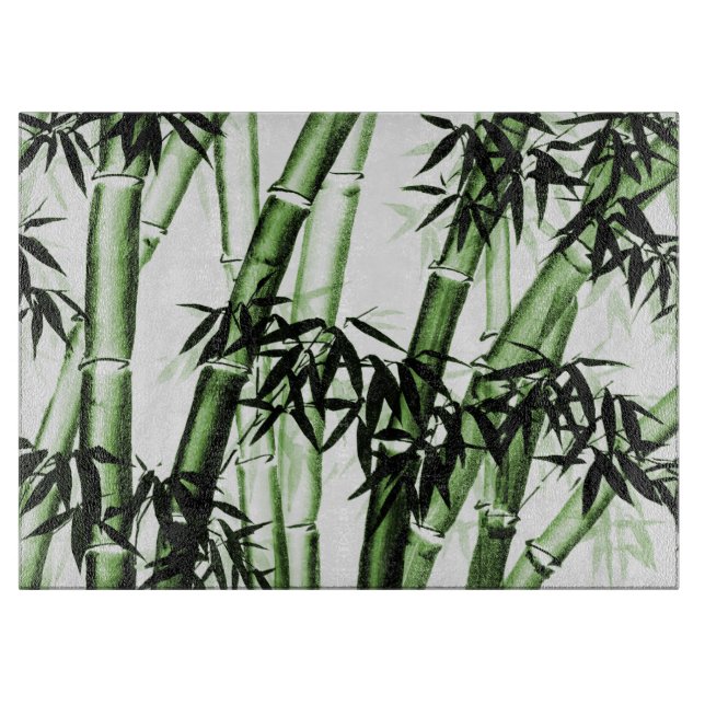 Planche À Découper Bambou Chinese Art - un - vert (Devant)