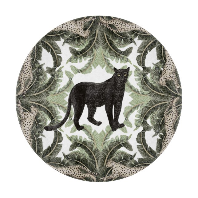 Planche À Découper Banana Tree Cheetah Motif tropical (Devant)