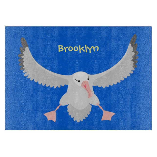 Planche À Découper Bande dessinée de l'oiseau mûre albatros (Devant)