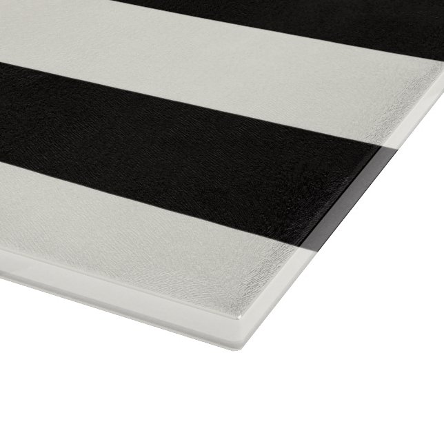 Planche À Découper Bande noire et blanche (Coin)