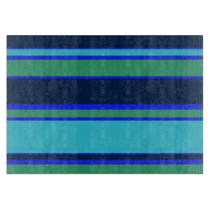 Planche À Découper Bandes bleues et vertes