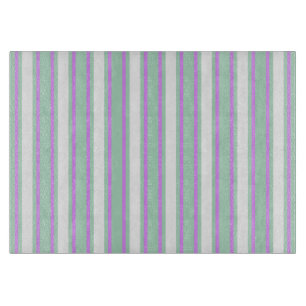 Planche À Découper Bandes de bonbons à la menthe et au lilas
