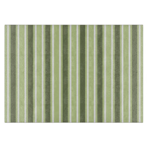Planche À Découper Bandes de bonbons d'olive et blanc