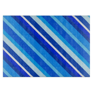 Planche À Découper Bandes de bonbons en couche - cobalt et bleu pâle