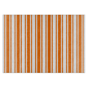 Planche À Découper Bandes de bonbons orange et blanc