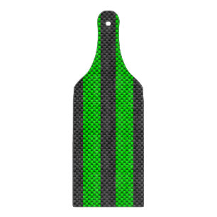 Planche À Découper Bandes de course Accent Green Carbon Fibre Style