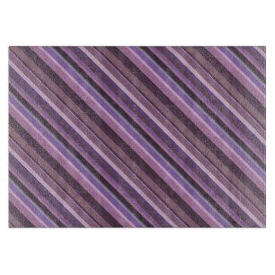 Planche À Découper Bandes diagonales mauves