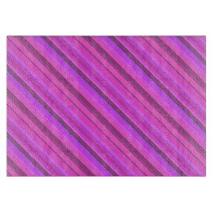 Planche À Découper Bandes diagonales roses
