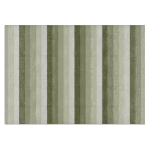 Planche À Découper Bandes d'ombre vert olive