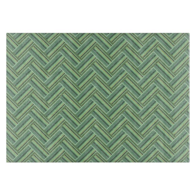 Planche À Découper Bandes vert olive double tissage (Devant)