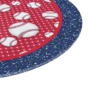 Planche À Découper Baseball rouge blanc et bleu
