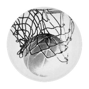 Planche À Découper Basket-ball noir et blanc