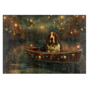 Planche À Découper Basset Hound Noël Festive Voyage