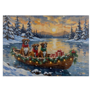 Planche À Découper Bateau de Noël Boxer Fêtes