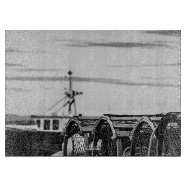 planche à découper bateau de pêche cutting board (Front)