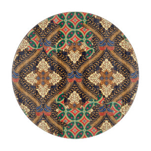 Planche À Découper Batik indonésien basé sur le plante : des Motifs d