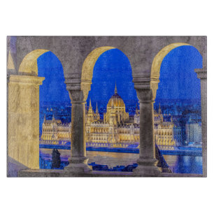 Planche À Découper Bâtiment du Parlement hongrois au crépuscule