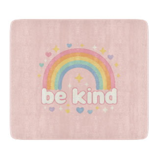 Planche À Découper Be Kind – Rainbow Pastel Positivity