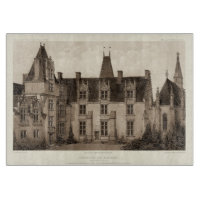 Beau Château français à Sepia Tones