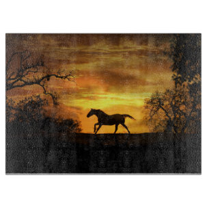 Planche À Découper Beau Cheval au Sunset Cutting Board