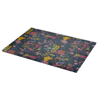 Planche À Découper Beau, coloré "Ultimate Floral Cat"