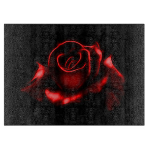 Planche À Découper Beau rose rouge