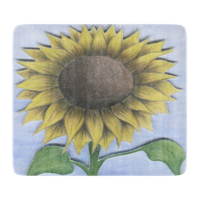 Planche À Découper Beau tournesol (Devant)