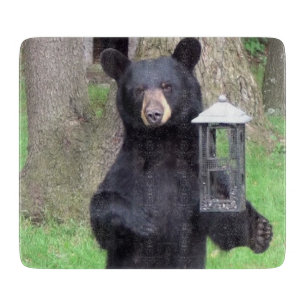 Planche À Découper Beau verre d'ours noir