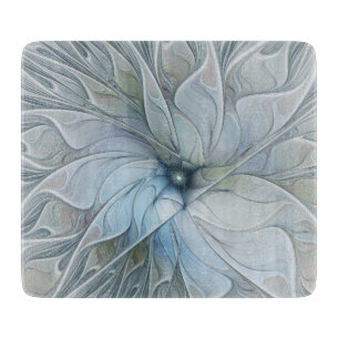 Planche À Découper Beauté Élégante Art Abstrait Moderne Fleur Fractal
