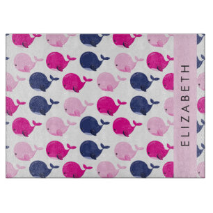 Planche À Découper Beaux Baleines, Motif De Baleines, Votre Nom